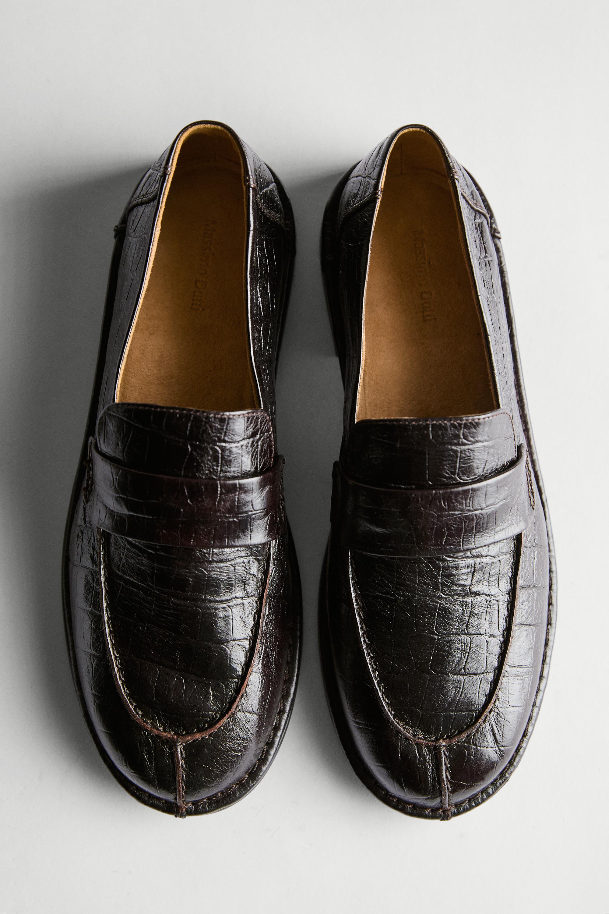 Mocassins effet croco
